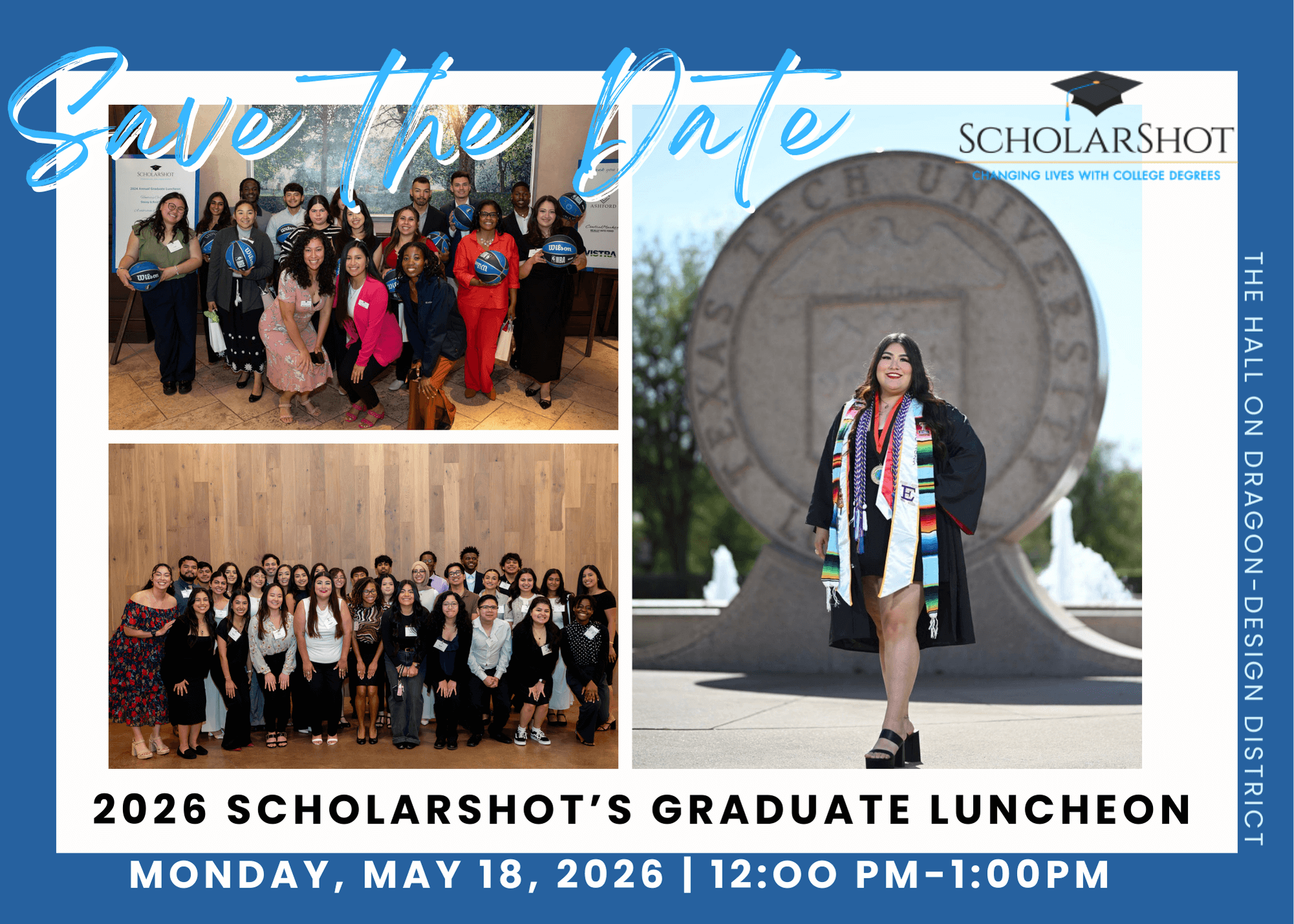 Save the Date 2026 Scholarshot's Graduate Luncheon